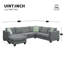 Canapé modulaire Anissia l 112 po x P 87 po, canapé modulaire 7 places avec repose-pieds, canapé en L avec 3 coussins-1578461533