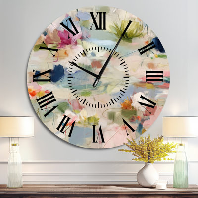 Abstract Minimalism in Green Tones - Contemporary Metal Wall Clock