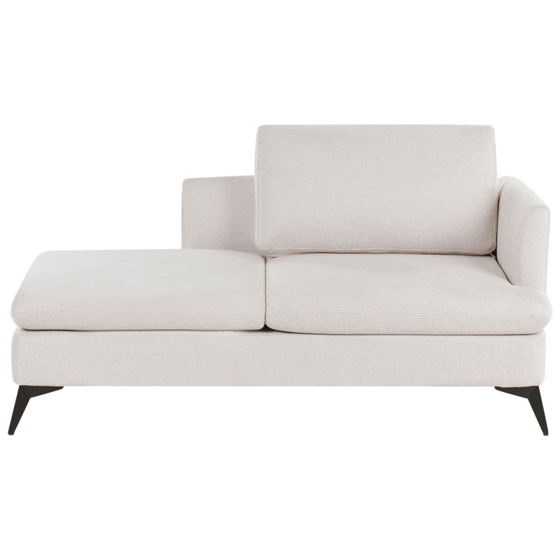 Right Hand Fabric Chaise Lounge SIEVOZ, Light Beige, Right Hand Facing