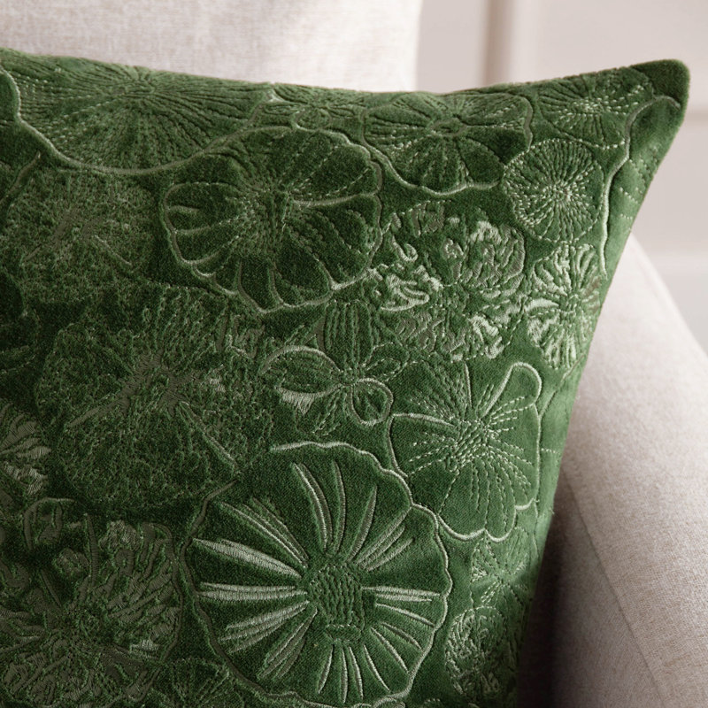 Picking Patch Green Square Throw Cushion