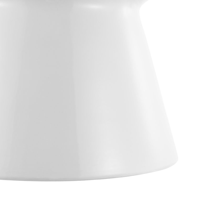 Jande Ceramic Accent Stool, White
