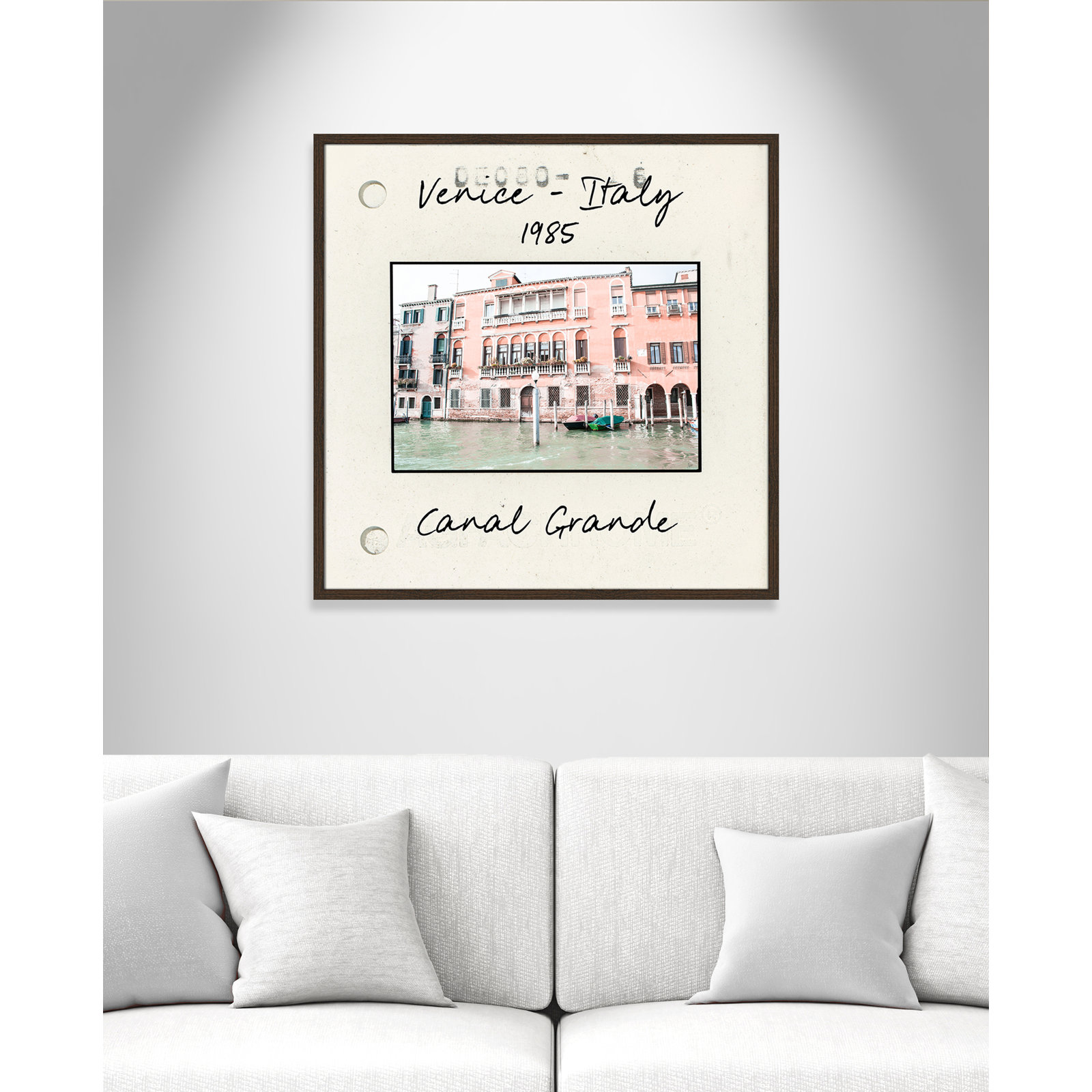 Ritona "Venice, Italy - Grand Canal" Print, Walnut Single Picture Framed Paper, 32" H x 32" W x 0.75" D