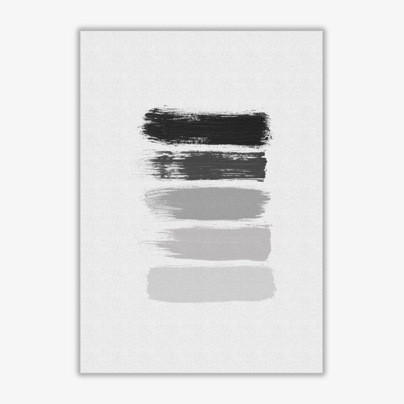 Black And White Stripes - Print, 30 cm H x 21 cm W x 1 cm D, No Frame