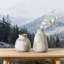 Ensemble de 2 vases en céramique fabriqués à la main, décor de maison de campagne rétro en terre cuite pour centre de table, foyer, table de chevet et tablette-930059993