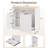 Pull Out Trash Can Cabinet for 13 Gallon Can with Storage, White