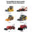 43" Heavy Duty Clamp-On Pallet Forks With Adjustable Stabilizer Bar
