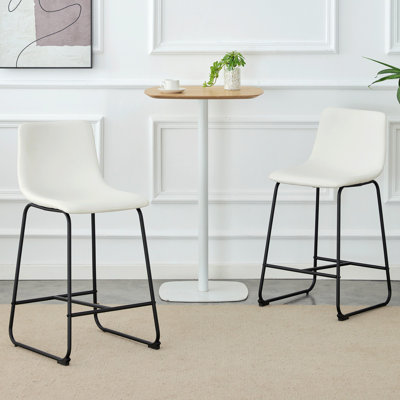PU Material Bar Stool with metal legs
