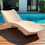 Chaise longue de piscine en forme de S à assemblage rapide, conception ergonomique, confortable et respirante, indispensable pour la détente en plein air