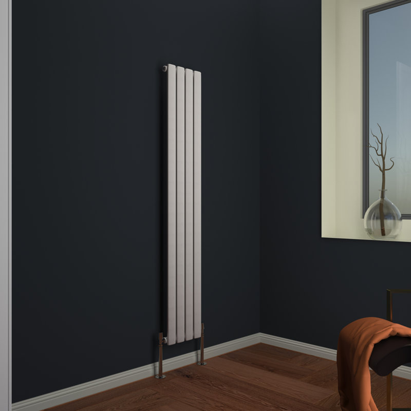 Alvin Vertical Designer Radiator, 160 x 40 cm Single, White