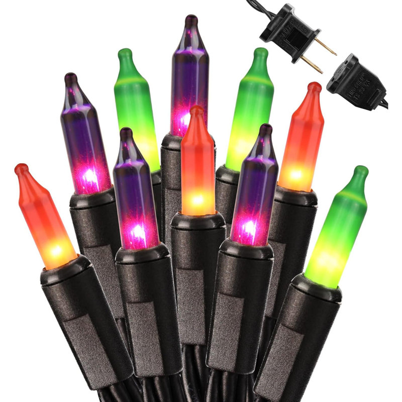 Guirlandes lumineuses, Mauve / orange / * vert
