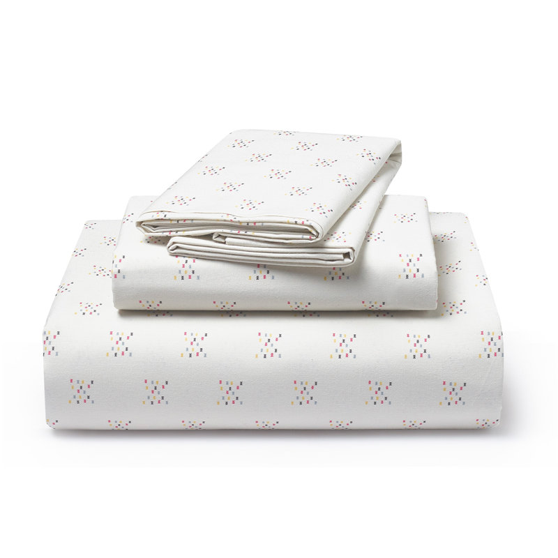 Ensemble de draps pour chambre d'amis 100% coton Yaren, Ensemble de draps pour taille de lit double avec u