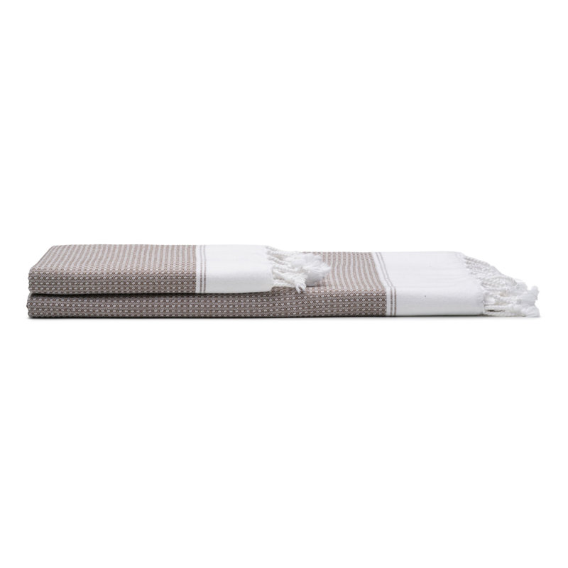 Essuie-mains et serviettes en coton Pria, Brun
