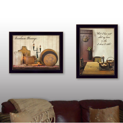 «What I Love Most», art mural encadré 2 pièces pour salon, décoration murale par Susan Boyer