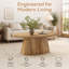 Table basse ovale 47 po, table d'appoint Farmhouse-1735814338
