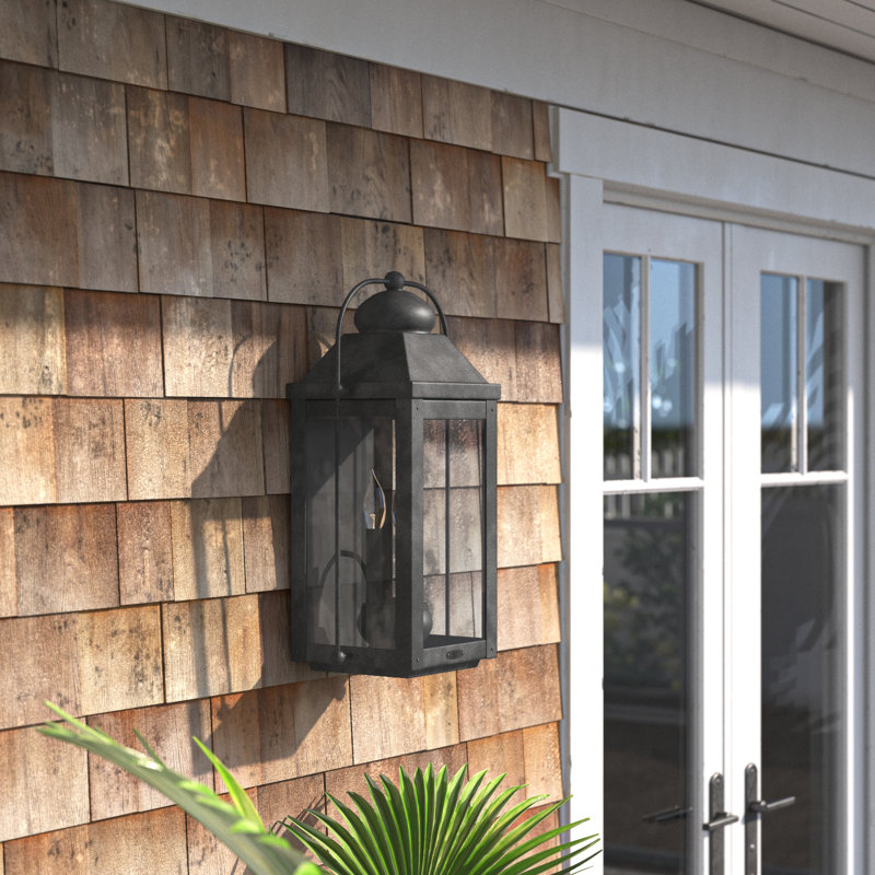 Anchorage 3 - Bulb Outdoor Wall Lantern, Aged Zinc