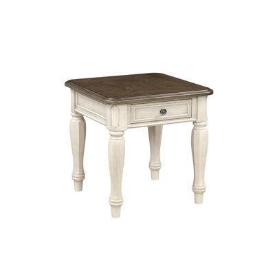 Lea Wooden End Table with Storage Drawer