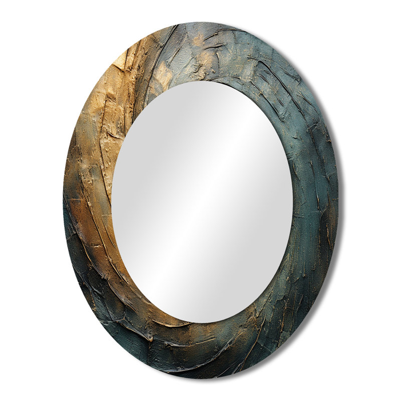 Miroir mural moderne bronze vortex, 43 po x 33 po
