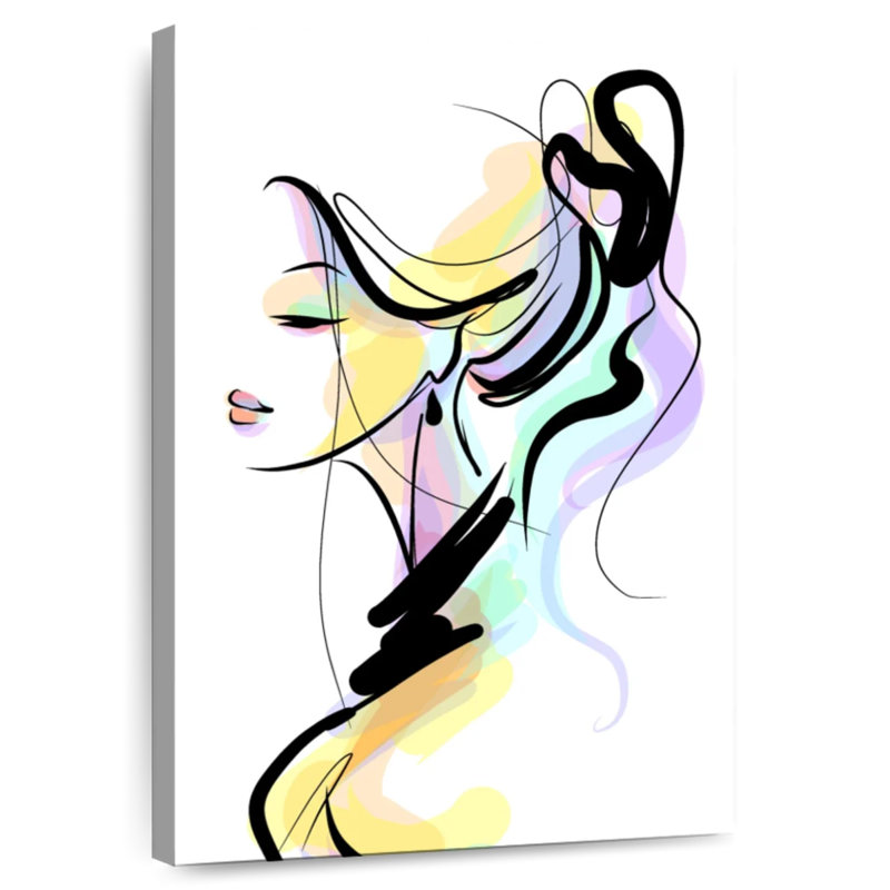 Leisha Lady Fashion Illustration, 36" H x 24" W