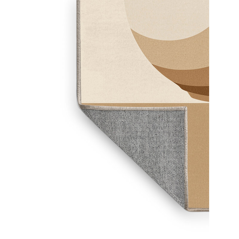 Tapis beige lavable à la machine Wilkerson, 4x6