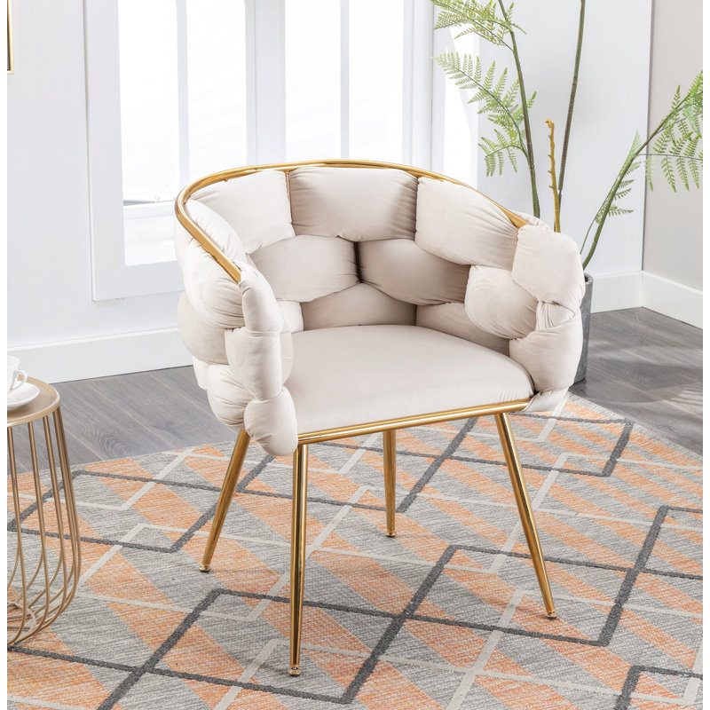 Vladanka 28.7'' Velvet Sofa, Beige Velvet