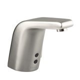Sculpted Single-Hole Touchless Ac-Powered Commercial Bathroom Sink Faucet with Insight Technology, Temperature Mixer and 5-3/4" Spout