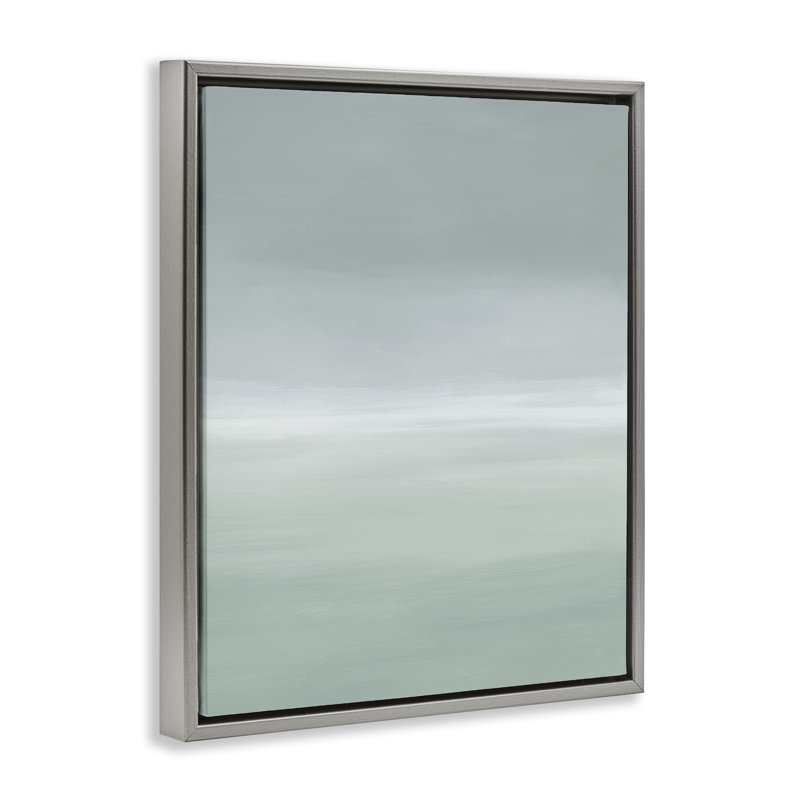 Cadre flottant gris dégradé Misty, design par Grace Popp, Cadre flottant gris lustré, H 21 po x l 17 po