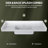 48'' W X 3.5'' H White Polished Backsplash Solid Surface Rectangular Vanity Top Splash Guard for Bathroom Countertop