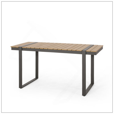 Dining Table, Silver + Natural