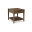 Table de bout Howie, tiroir et tablette, bois brun rectangulaire de 26 po Howie