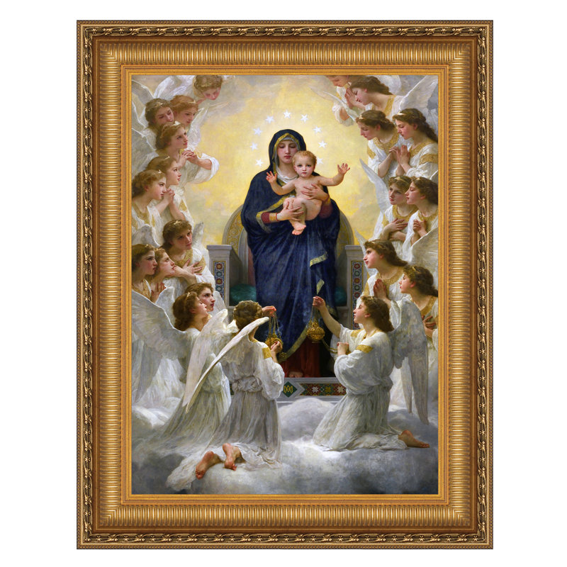 "Regina Angelorum" par William-Adolphe Bouguereau sur toile, H 19,25 po x l 16,25 po