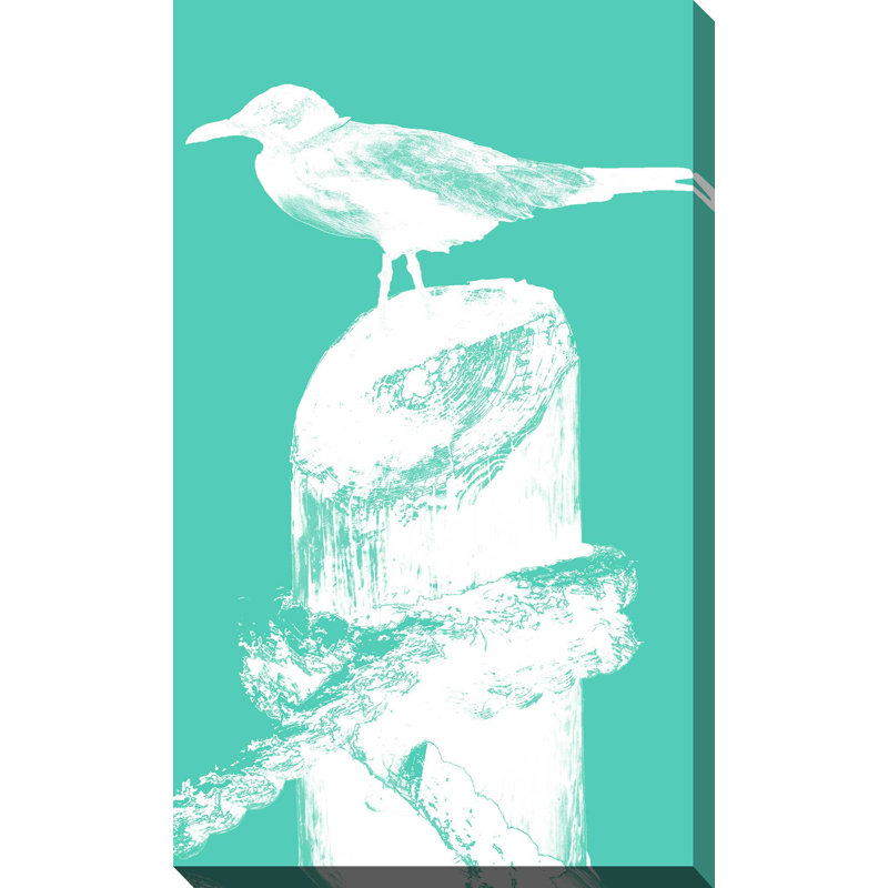 «Percher Seabird II», reproduction de peinture acrylique, H 30 po x l 18 po x P 1 po, Toile tendue