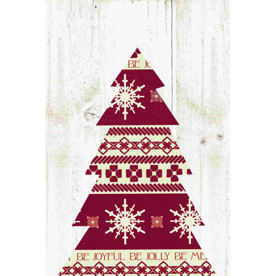 Arbre de Noël Fair Isle - impression sur toile tendue