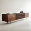 2 Piece Mid-Century Modern  Living Room Coffee Table Set