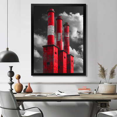 Monochromes rouge et gris Power Surge Power Plant I - centrales électriques