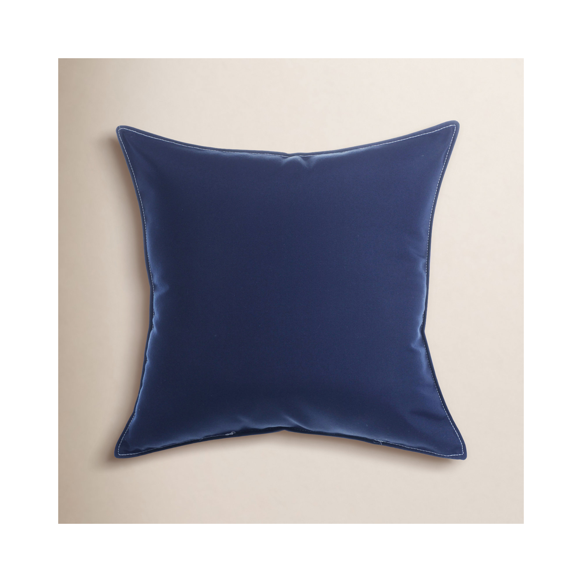 Everton Sunbrella Indoor/Outdoor Top Stitch 20 In Pillows, Navy