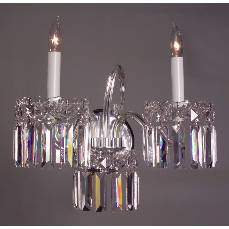 Lampe murale bougie 2 lumières Grigsby, Noir crystalique