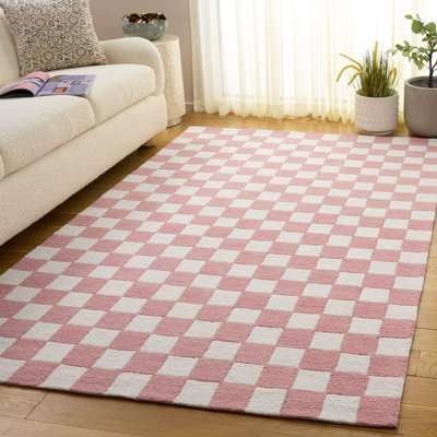 Tapis géométrique en laine / coton touffeté à la main Schreck