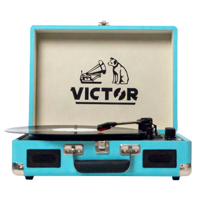 Portable Suitcase Turntable - Record Player with Bluetooth & Built-in Speakers