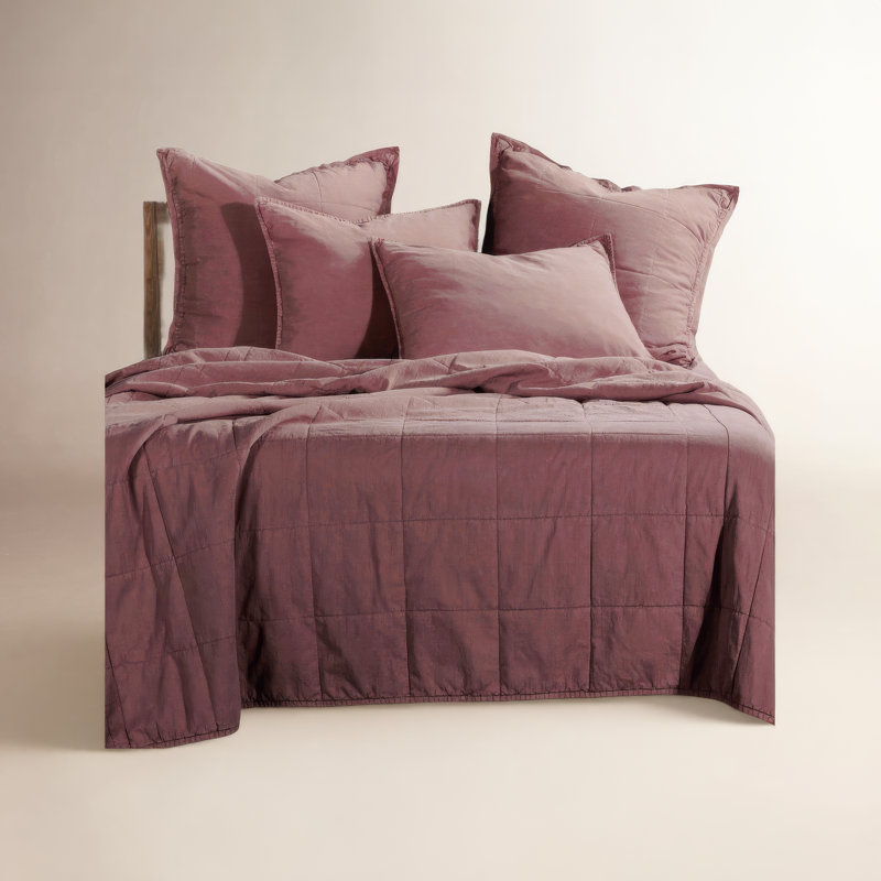 Ensemble de couvre-lit rustique classique, Salsepareille, Couvre-lit grand et 2 taies standard