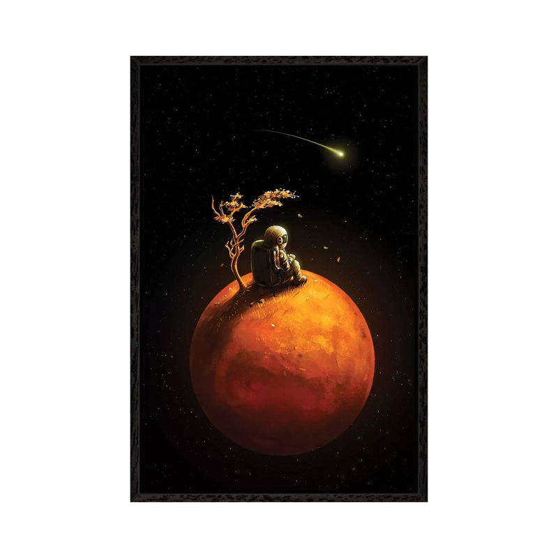 Stranded by Nicebleed - Print on Canvas, 66.04cm H x 45.72cm W x 3.81cm D, Black Framed