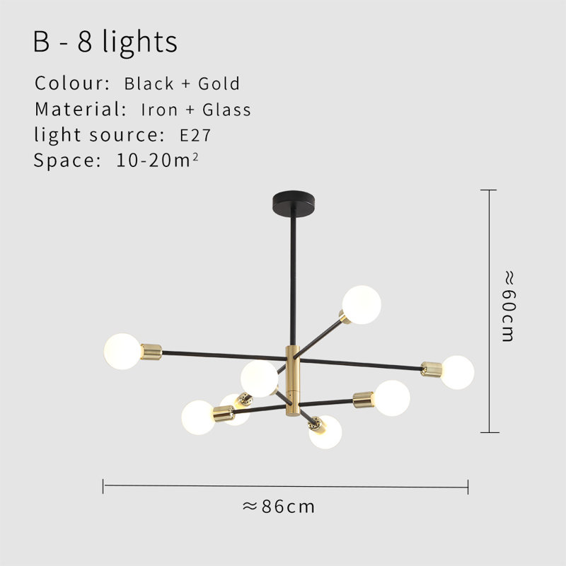 Vernell 8 - Light Sputnik Chandelier