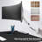 White Pneumatic Arm Single Monitor Wall Mount