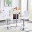 Un ensemble de 2 chaises de bar en cuir avec base robuste-881516260
