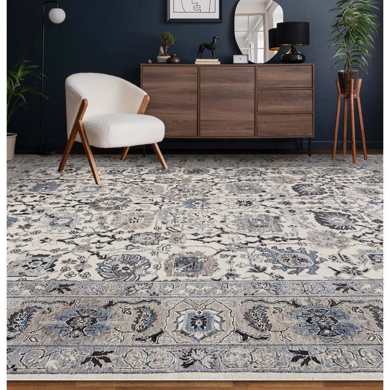 Wool Oriental Area Rug, Rectangle 6' x 9'