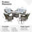 Demariea Outdoor Wicker 7 Person Seating Group With Fire Pit Table With Rocking And Swivel Chairs-1857061188