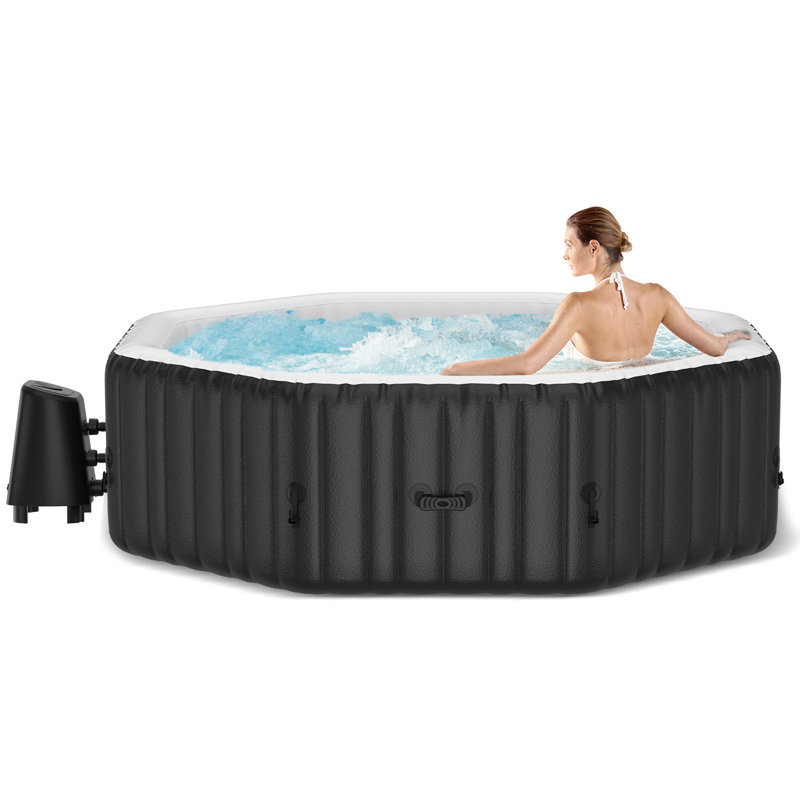 Spa gonflable, grand spa portable, spa gonflable avec couvercle isolé et pompe de chauffage
