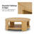 Waynesville Promise 42"W Modern Farmhouse Oak Solid Wood Round Coffee Table with Open Lower Shelf-1259516421