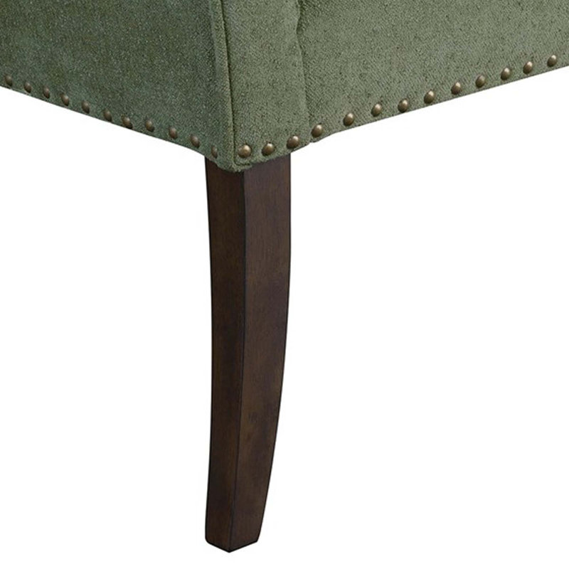 Dalice Upholstered Bench, Black, Green