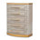  St. Charles 5-Drawer Highboy Chest - Dove Gray