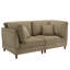 2 - Piece Upholstered Corduroy Modular Sectional with Pillow Back and Solid Wood Legs-1066189028
